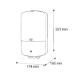 Dozownik Tork mini do ręczników w roli centralnie dozowanych biały-rysunek