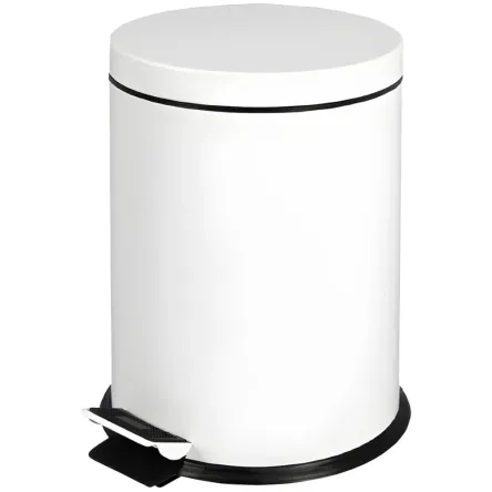 Bathroom trash can 20 liters Faneco white steel