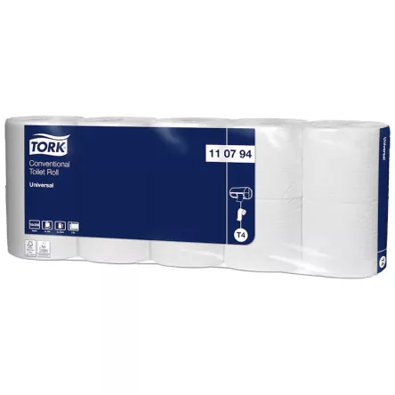 Papel higiénico en rollo Tork 70 uds. 2 capas 32,50 m, papel reciclado blanco