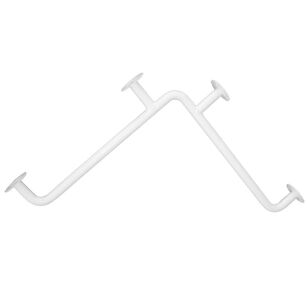 Soporte de ducha angular horizontal fi 25 50 x 50 cm Faneco acero blanco