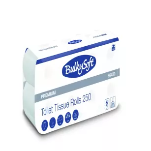 Toilet paper standard roll BULKYSOFT PREMIUM 2 layers 30 m bag 96 pcs.