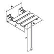 Wymiary uchylnego siedzenia montowanego naściennie do prysznica dla osób niepełnosprawnych
