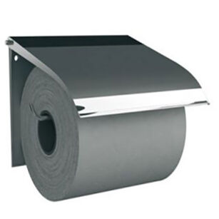 Toilet roll holder polished steel